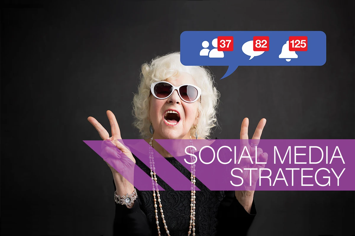 Choosing the Top Social Media Companies: 10 Questions Asked & Answered: Grandma with Social Engagment Buttons