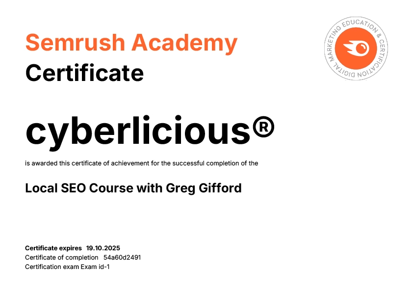 SEMRush Local SEO Certification