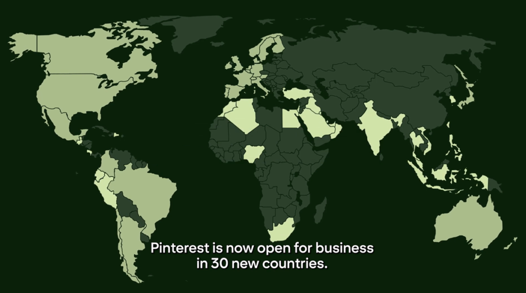 Pinterest Presents 2024: Global Expanison Map