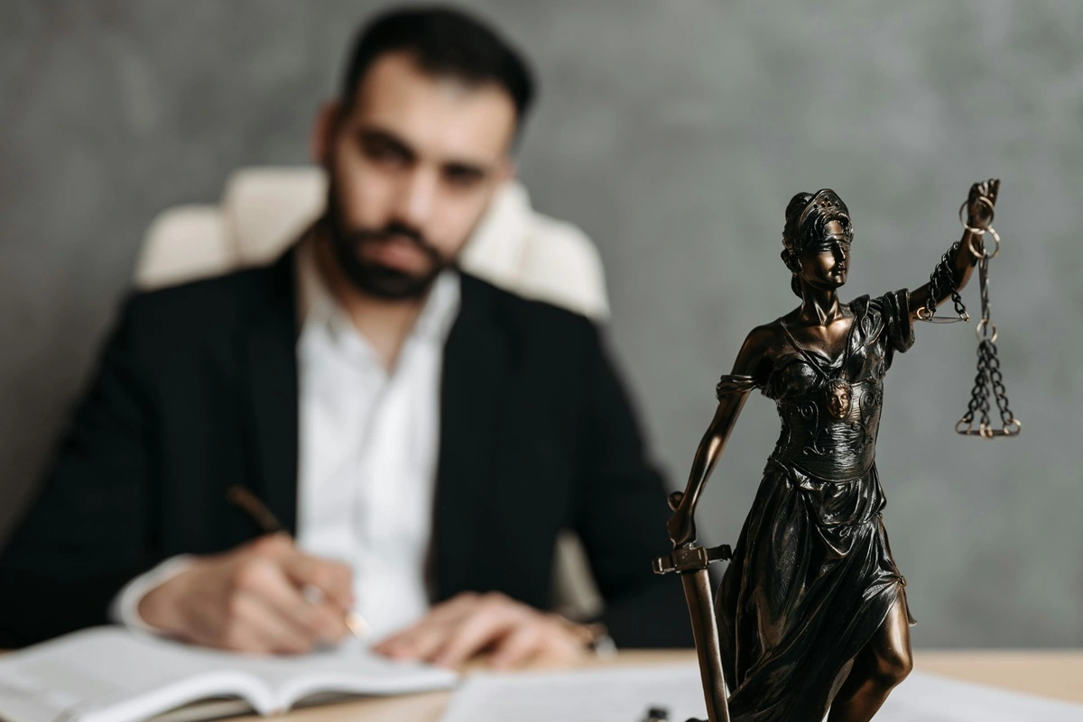 Lawyer with Lady Justice