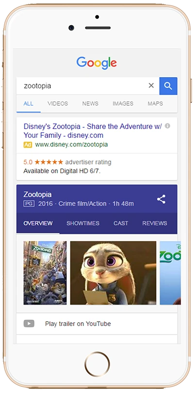 Web Search Result Block - Zootopia